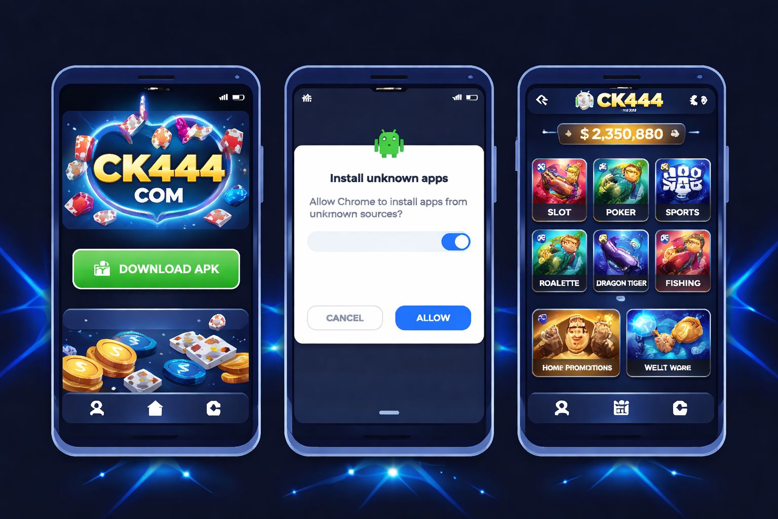 CK444 COM অ্যাপ | Android APK সেটআপ, iOS ওয়েব গাইড ও বোনাস